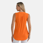 Tamsy Sleeveless Relax Fit Blouse (Size M, 12-14) - Bright Orange_7970139_2
