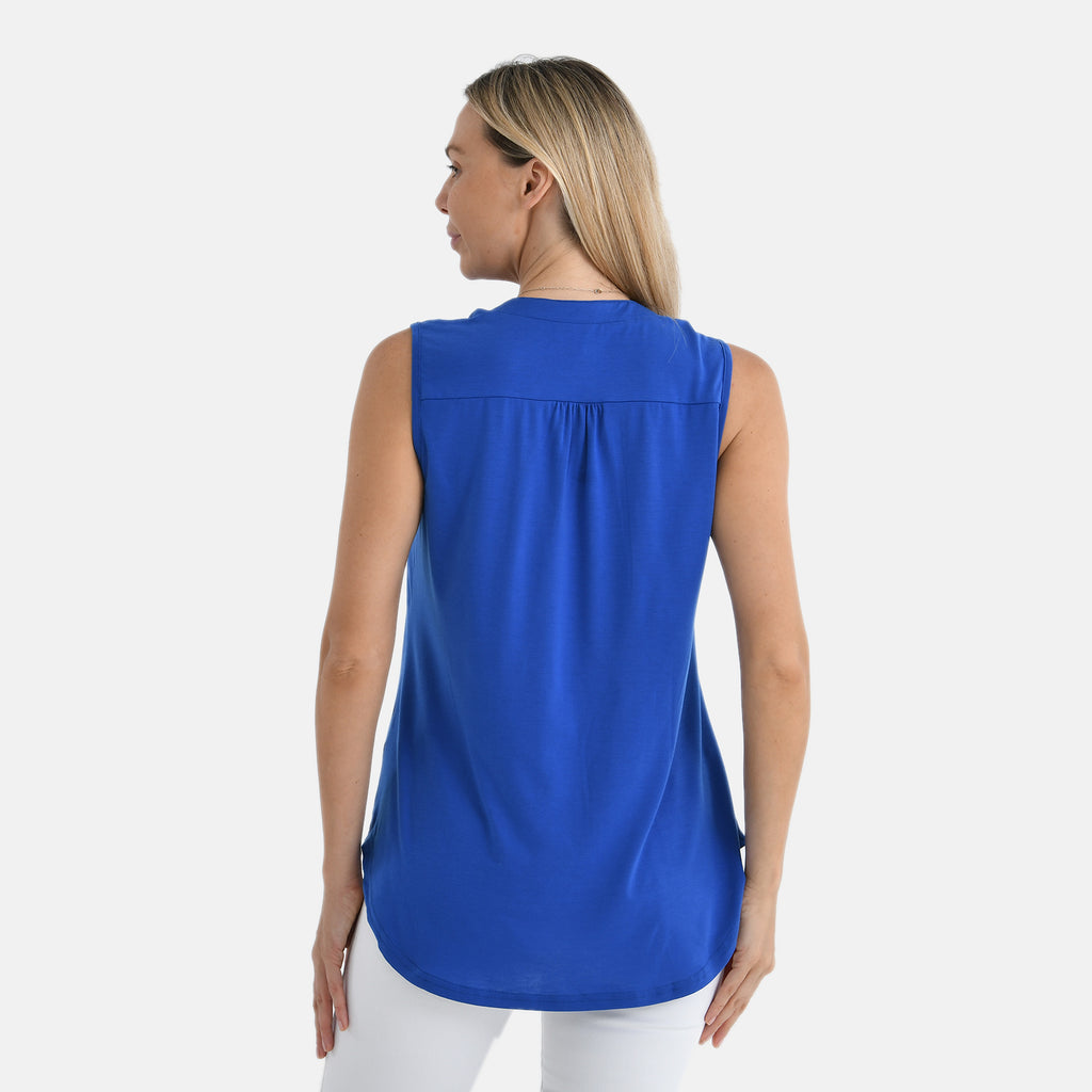 Tamsy Sleeveless Relax Fit Blouse (Size M, 12-14) - Royal Blue_7970152_2