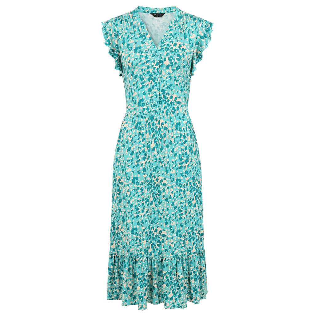 Emreco Sleeveless Tie Waist Animal Tile Print Midi Dress (Size - 18)_7972269