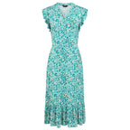 Emreco Sleeveless Tie Waist Animal Tile Print Midi Dress (Size - 18)_7972269