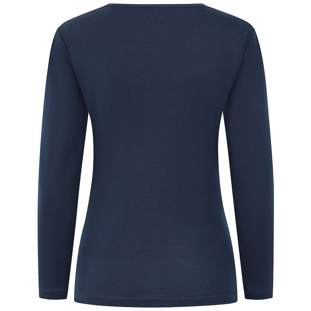 Emreco Relaxed Fit 3/4 Sleeve Crew Neck Classic Top (Size 18) - Navy_7972612_3