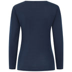Emreco Relaxed Fit 3/4 Sleeve Crew Neck Classic Top (Size 18) - Navy_7972612_3