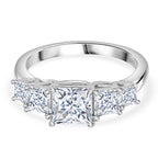 RADIANTA Moissanite - GRA Certified D-VVS1 Moissanite Ring in Rhodium Overlay Sterling Silver 2.24 Ct._7972772