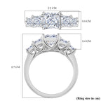 RADIANTA Moissanite - GRA Certified D-VVS1 Moissanite Ring in Rhodium Overlay Sterling Silver 2.24 Ct._7972772_5