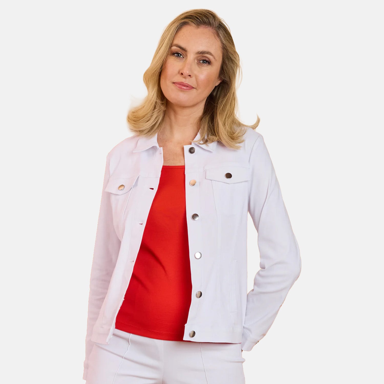 Emreco Jean Style Bengaline Jacket (Size 10) - White 7972820 1