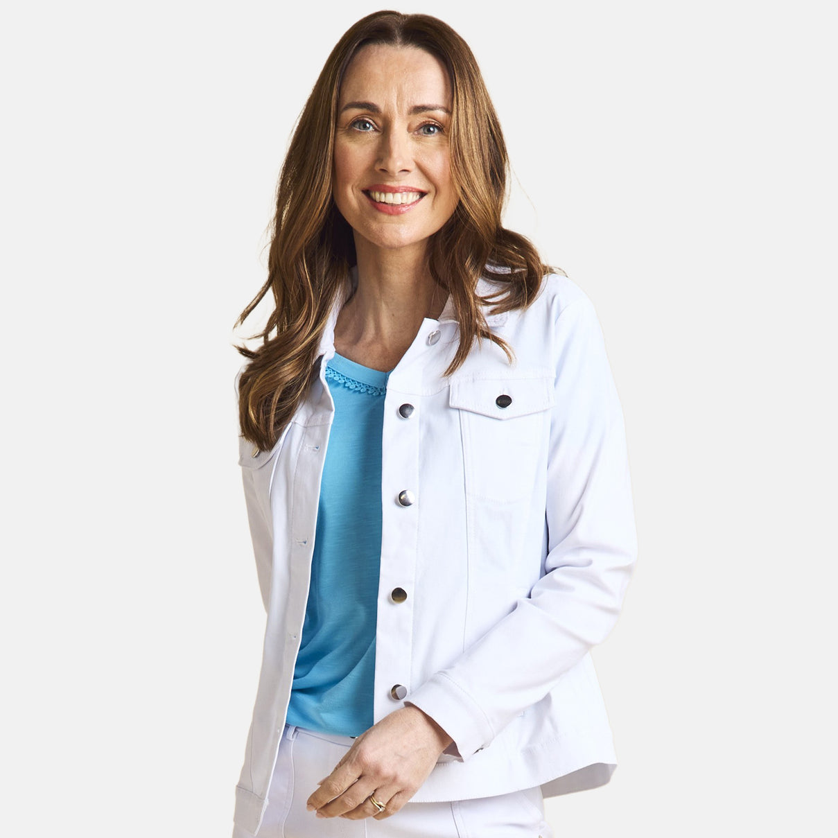 Emreco Jean Style Bengaline Jacket (Size 16) - White 7972822 0
