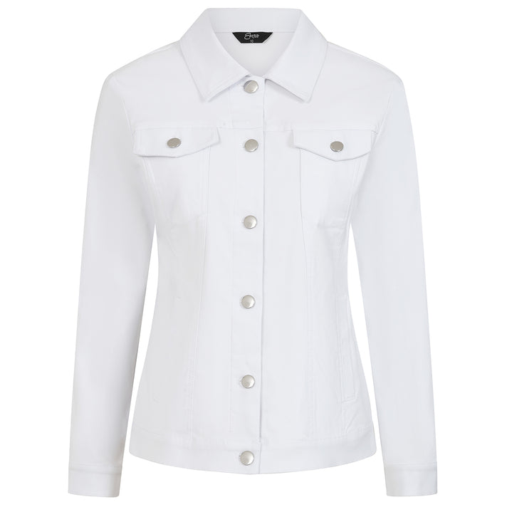 Emreco Jean Style Bengaline Jacket (Size 16) - White 7972822 2