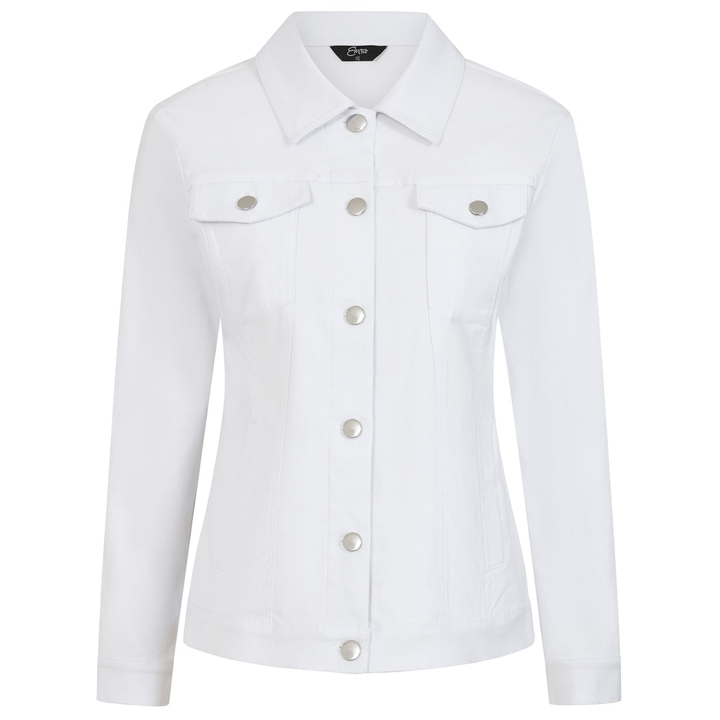 Emreco Jean Style Bengaline Jacket (Size 18) - White_7972823_1