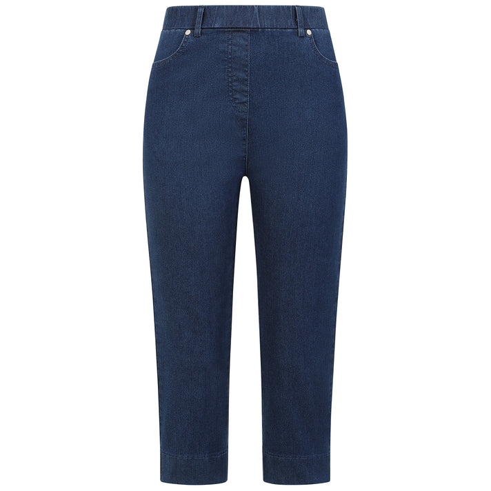 Emreco Classic Denim Blue Stretch Crop Trousers 7973241 1