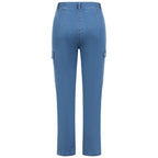 Emreco Comfort Stretch Denim Cargo Trousers (Size 18) - Light Blue_7973272_1
