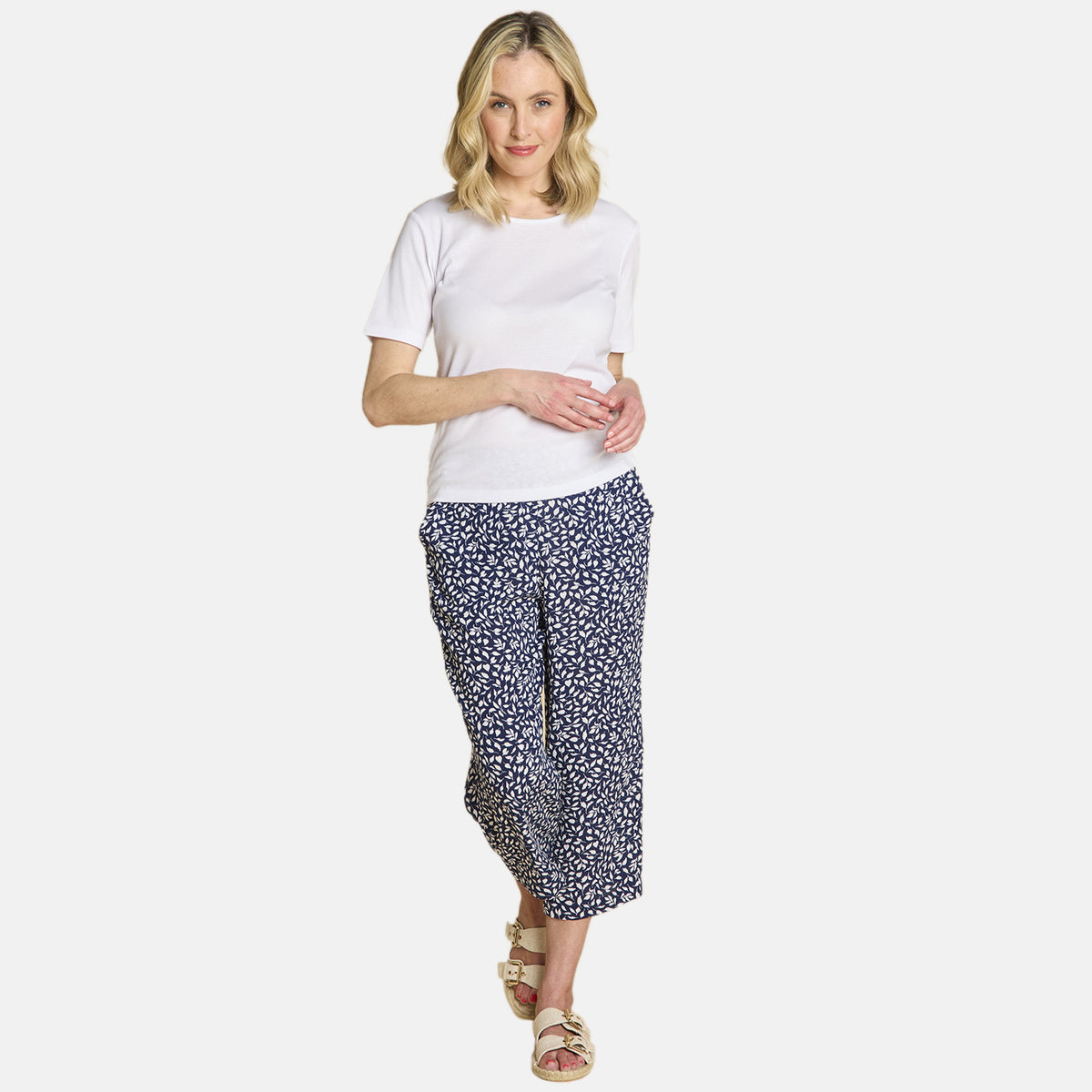 Emreco Crinkle Ladies Woven Wide Leg Culotte V32592462 2