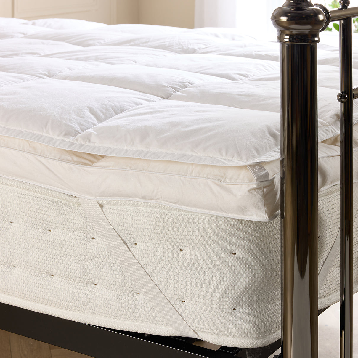 Duck Feather &amp; Down Dual Layer Mattress Topper 7974416 2