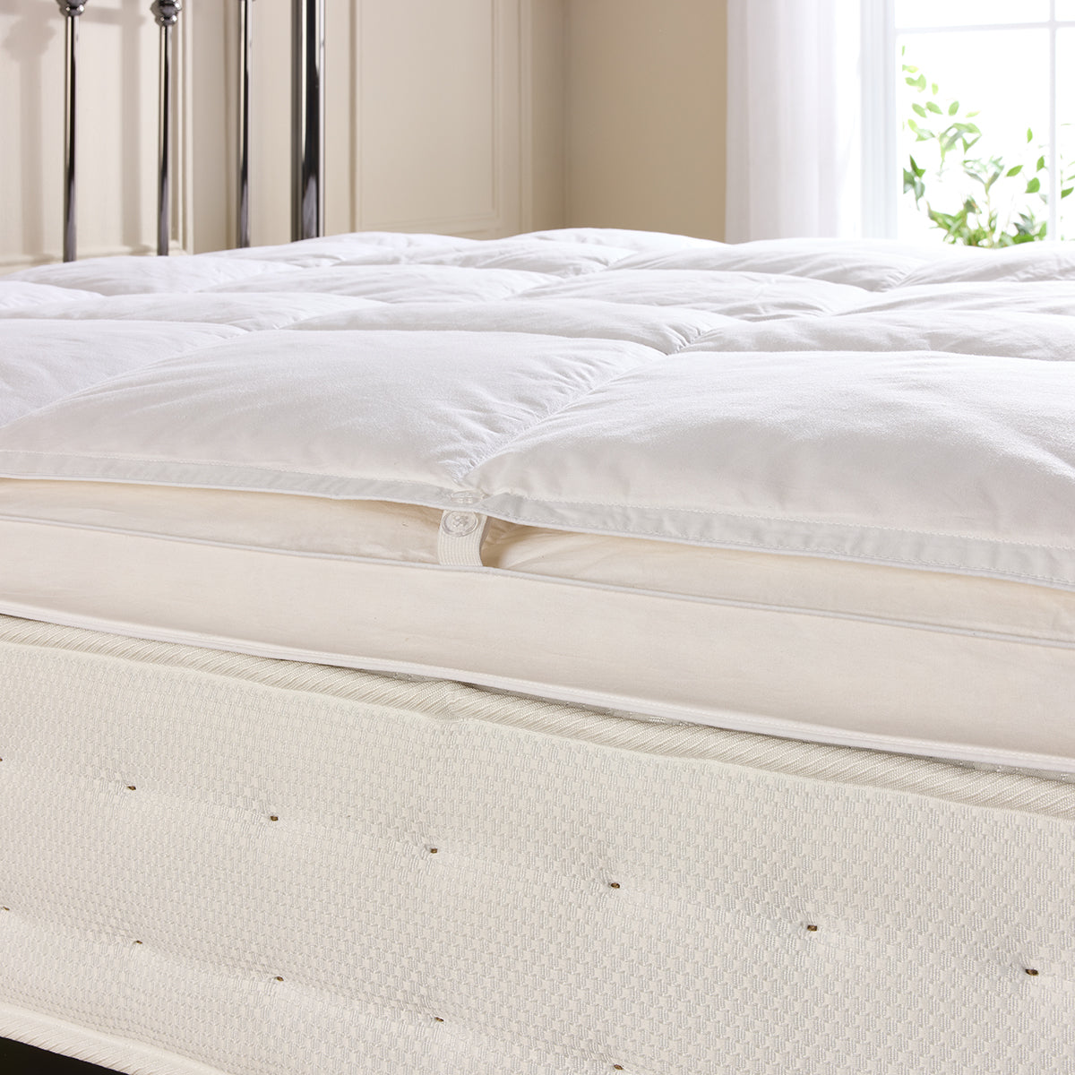 Duck Feather &amp; Down Dual Layer Mattress Topper 7974416 4