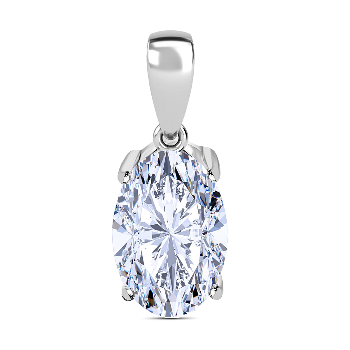 LUXURIANT 3 Ct. Lab Grown Diamond Solitaire Pendant in 950 Platinum, SGL Certified 7975348 0