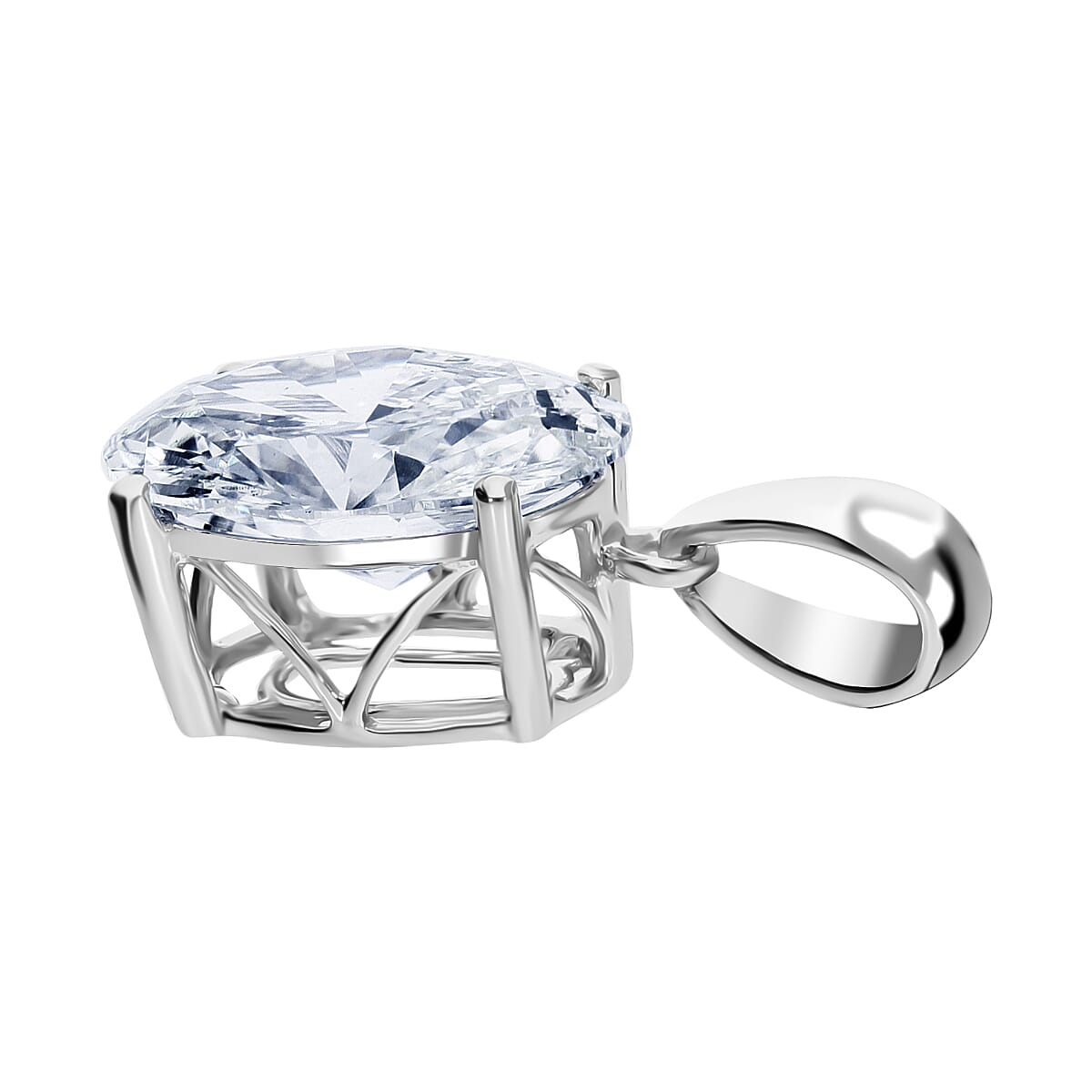 LUXURIANT 3 Ct. Lab Grown Diamond Solitaire Pendant in 950 Platinum, SGL Certified 7975348 3