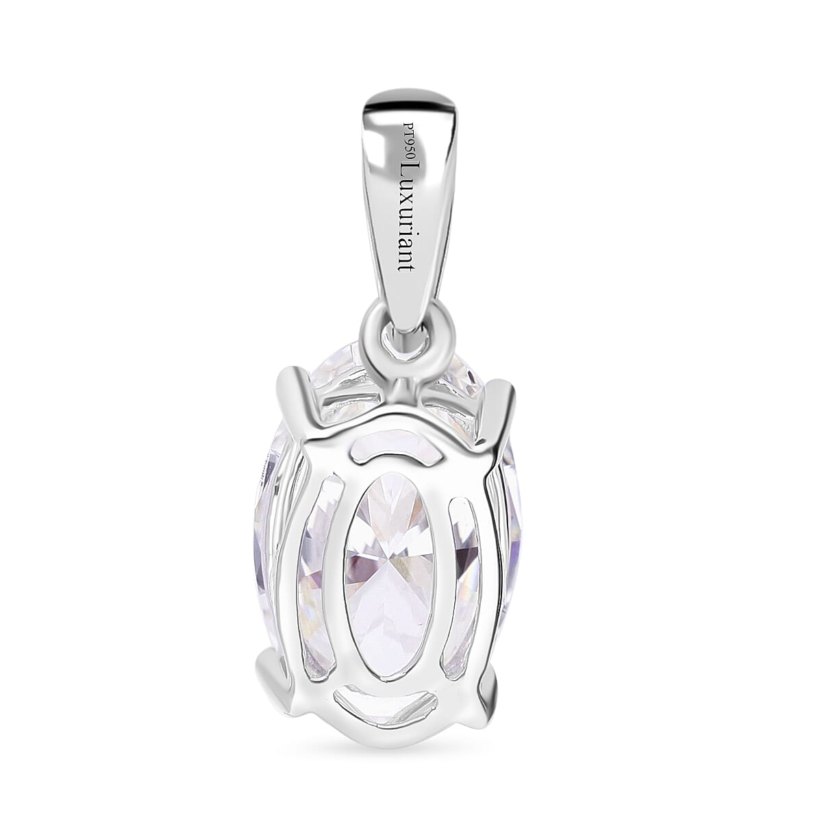 LUXURIANT 3 Ct. Lab Grown Diamond Solitaire Pendant in 950 Platinum, SGL Certified 7975348 4