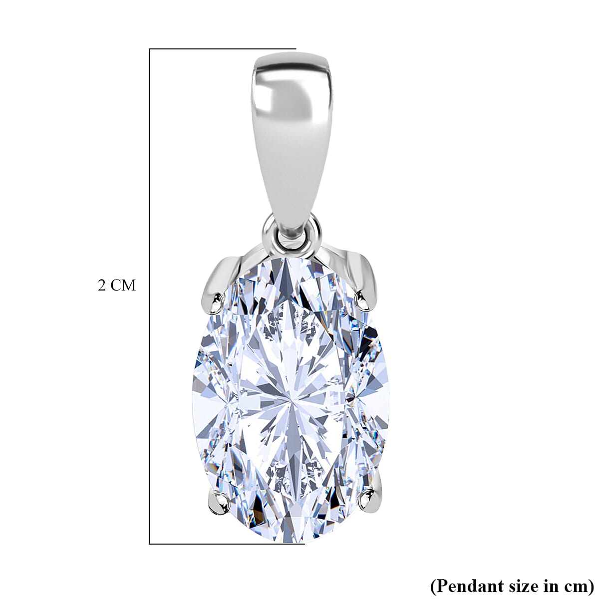 LUXURIANT 3 Ct. Lab Grown Diamond Solitaire Pendant in 950 Platinum, SGL Certified 7975348 5