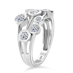 Luxuriant Lab Grown Diamond (SI/GH) Bubble Ring in Rhodium Overlay Sterling Silver 1.00 Ct._7975520_3