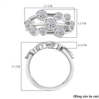 Luxuriant Lab Grown Diamond (SI/GH) Bubble Ring in Rhodium Overlay Sterling Silver 1.00 Ct._7975520_5