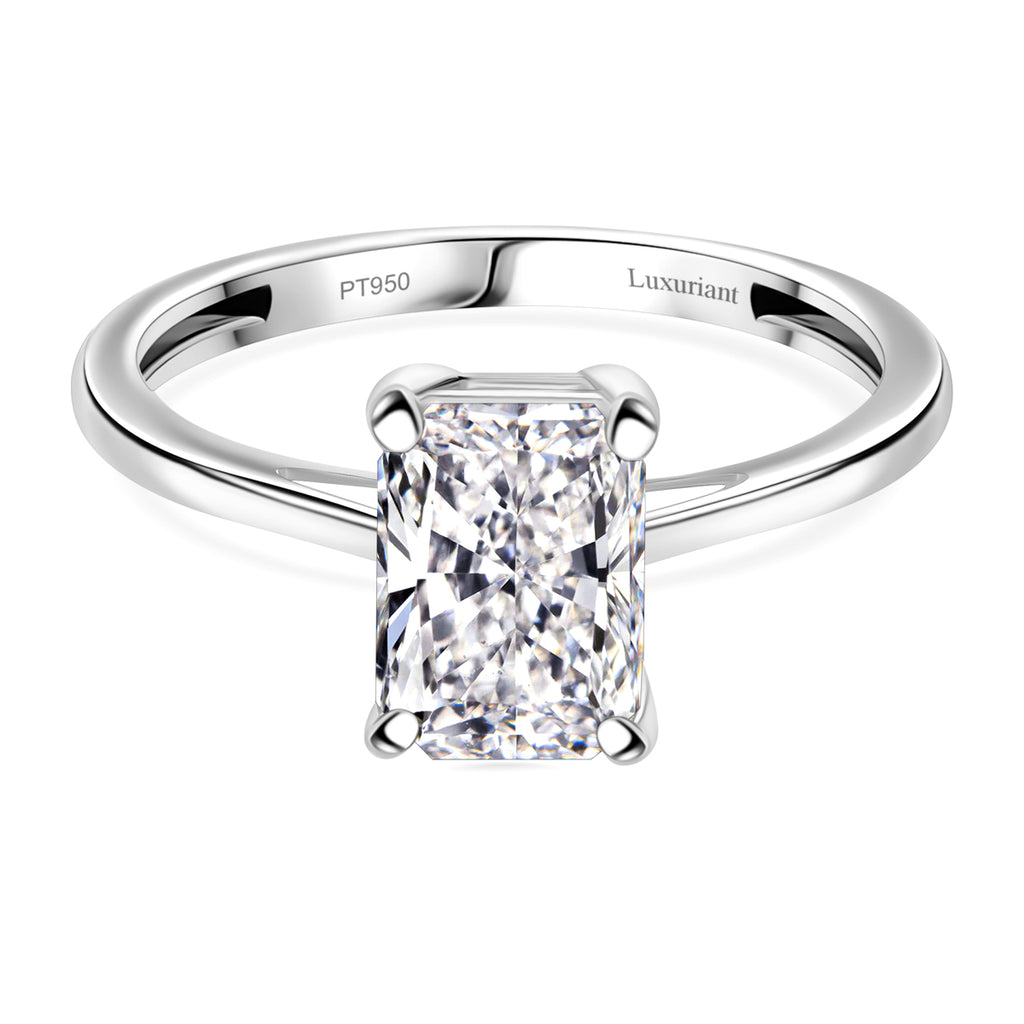 Luxuriant - 950 Platinum SGL Certified Rare Radiant Cut (VS/GH) Lab Grown Diamond Ring 2.00 Ct, Platinum Wt. 4.49 Gms._7975880