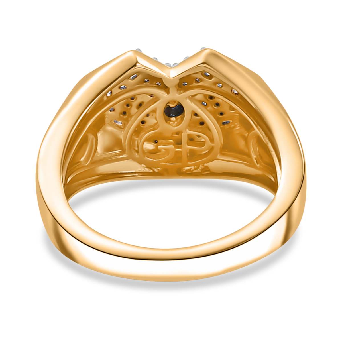 GP Amore Collection - White Diamond Cluster Ring in 18K Vermeil Yellow Gold Plated Sterling Silver 7977028 4