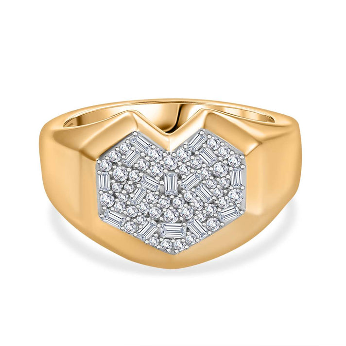 GP Amore Collection - White Diamond Cluster Ring in 18K Vermeil Yellow Gold Plated Sterling Silver 7977031 1