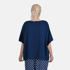 La Marey Relaxed Fit Polka Dot Loungewear Co-ords Set (Size 12 to 14) - Navy_7977038_2