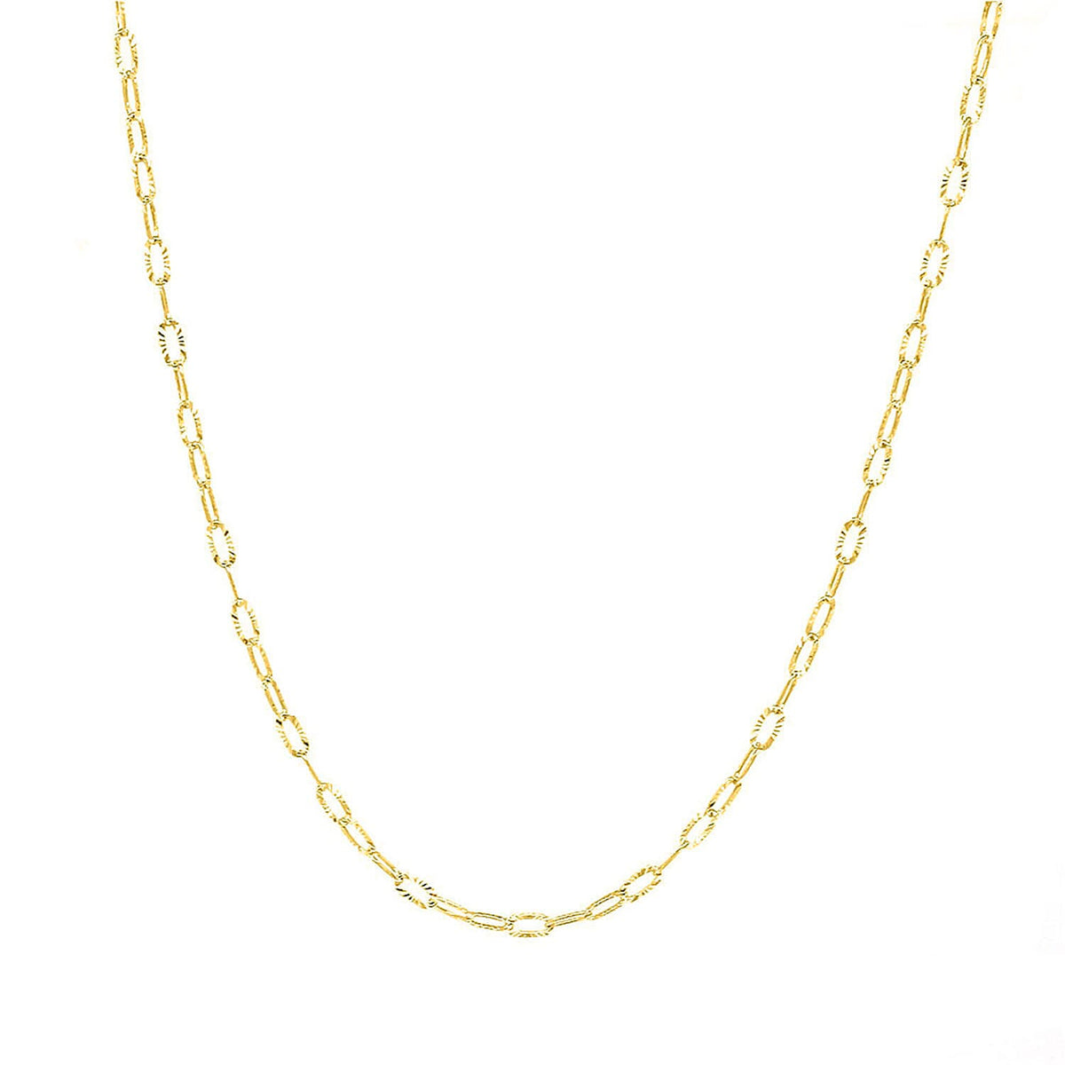 NY Close Out- Gold Overlay Sterling Silver Link Chain with Lobster Clasp 20 Inch 7977138 0