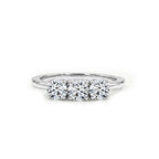 Luxuriant - 9K White Gold SGL Certified Lab Grown Diamond (VS/GH) Trilogy Ring 1.00 Ct._7977605