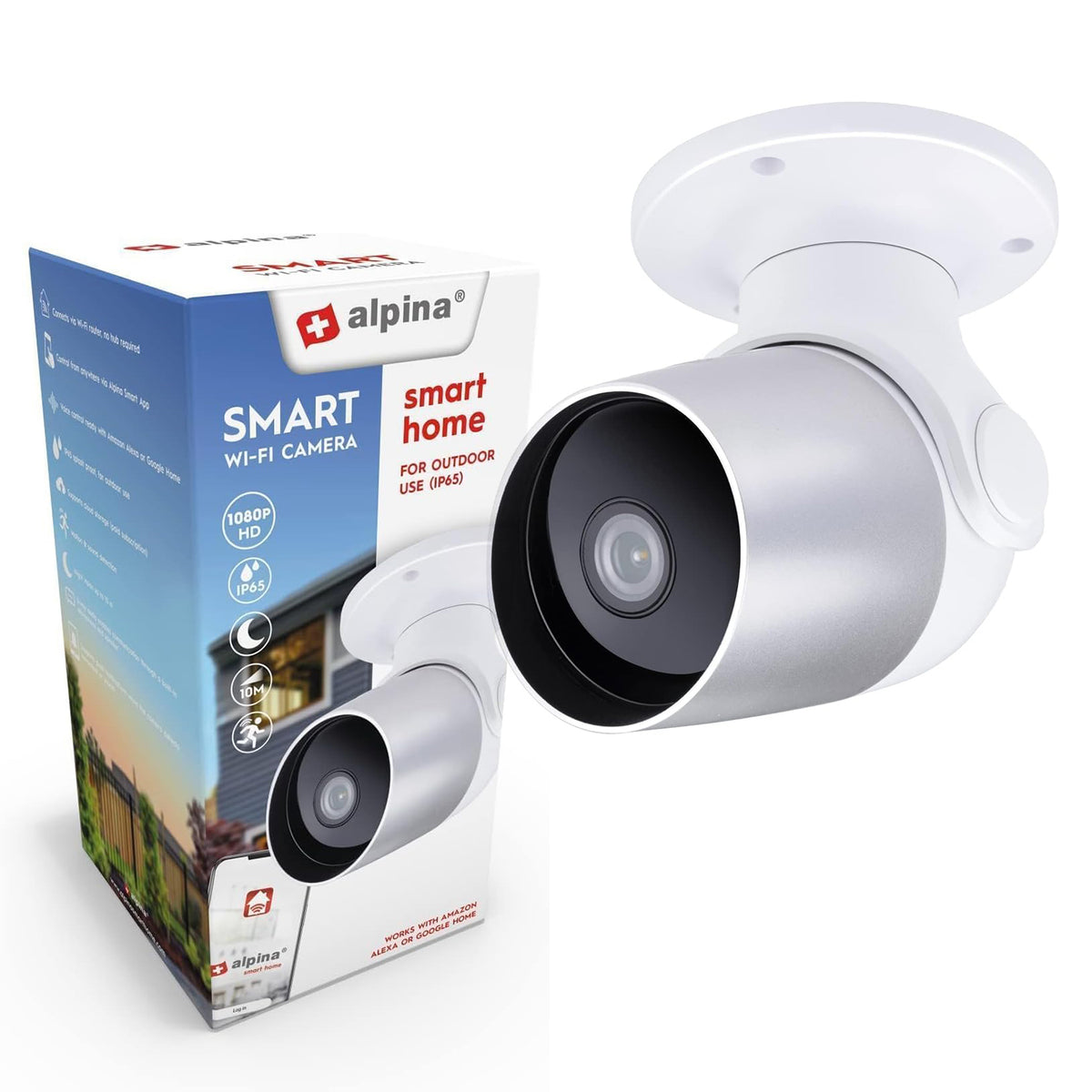 Alpina Garden IP65 Smart Outdoor Camera - Night Vision 230V V32520523 1