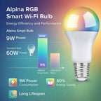 Alpina RGB Smart Wi-Fi Bulb E27 9W - White_7977734_3