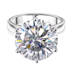 D'Joy Moissanite Solitaire Ring in Rhodium Overlay Sterling Silver 9.44 Ct_7977885