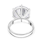 D'Joy Moissanite Solitaire Ring in Rhodium Overlay Sterling Silver 9.44 Ct_7977885_4