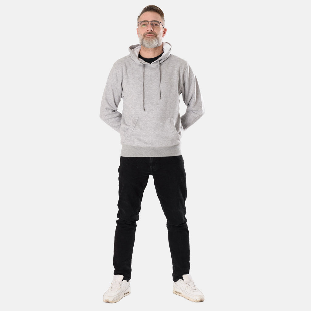 Unisex Loose Fit Hoodie With Kangaroo Pocket and Drawstring 280 GSM (Size L )  - Grey_7978630_1