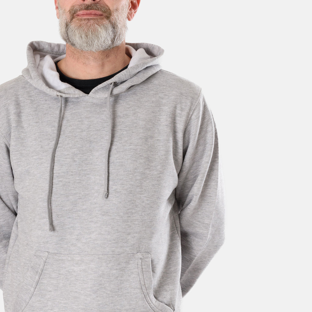 Unisex Loose Fit Hoodie With Kangaroo Pocket and Drawstring 280 GSM (Size L )  - Grey_7978630_3