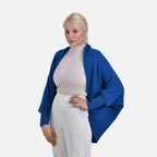 Tamsy Casual & Stylish Knit Batwing Sleeve Cardigan (One Size) - Blue_7978998_2