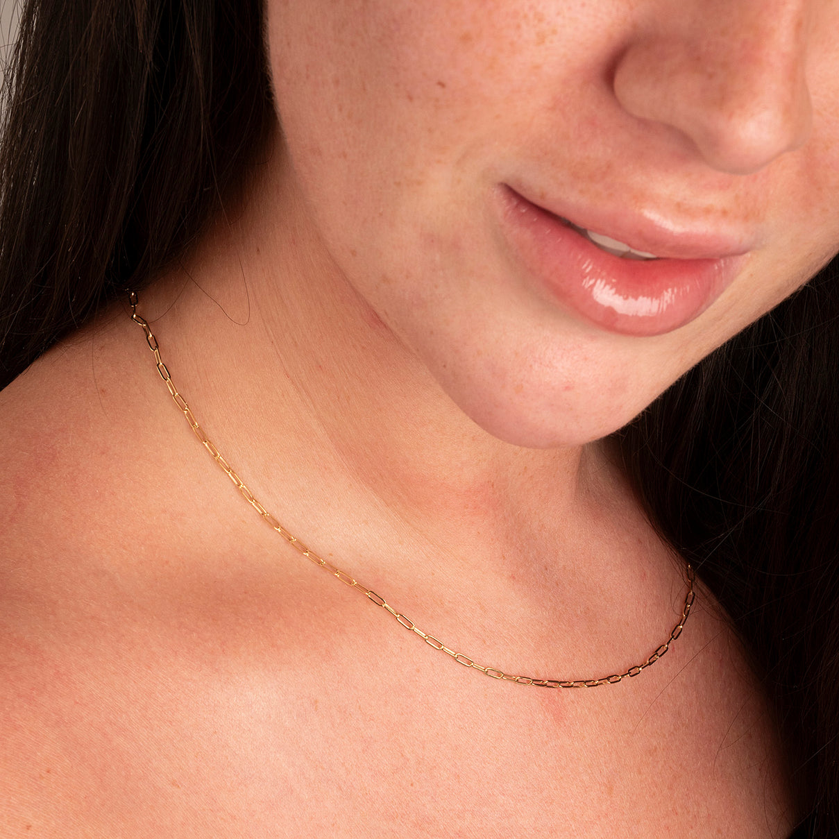 9K Yellow Gold High Finish Paperclip Chain with Spring Ring Clasp 18 Inch 7979363 4