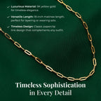 Close Out Deal - 9K Yellow Gold Paperclip Necklace (Size 18) with Lobster Clasp_7979363_5