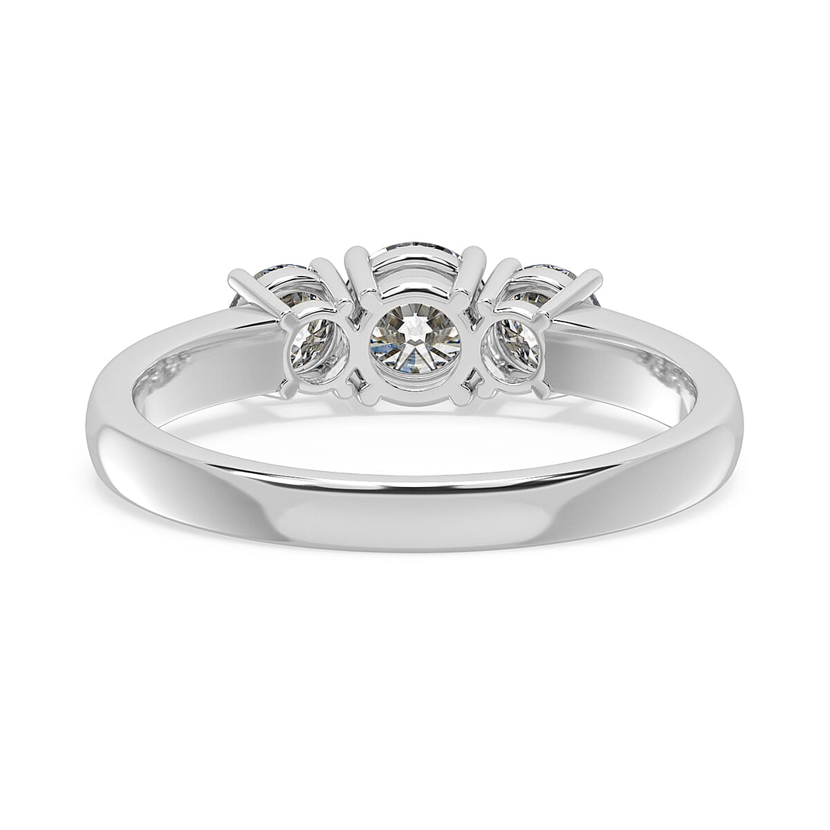 LUXURIANT 1 Ct. Lab Grown Diamond (VS-G/H) Trilogy Ring in 950 Platinum SGL Certified 7979473 5