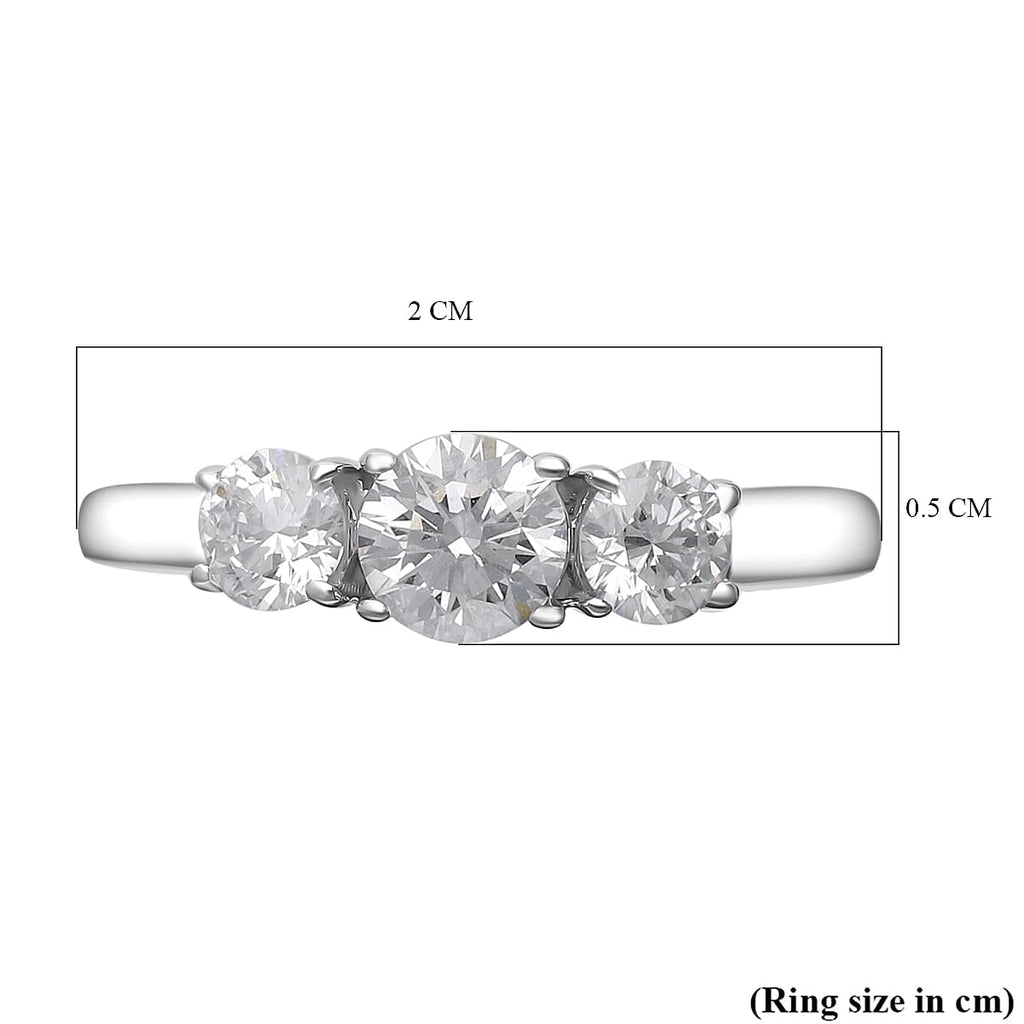 Luxuriant Diamond 9K White Gold SGL Certified Lab Grown Diamond (VS-G-H) Ring 1.00 Ct.