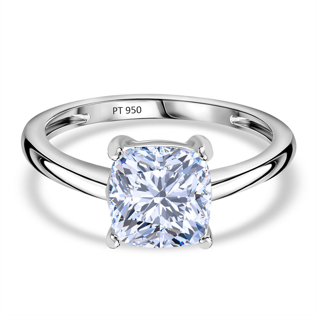 Luxuriant 950 Platinum IGI Certified VS/GH Lab Grown Diamond Ring 3.05 Cts_7980926