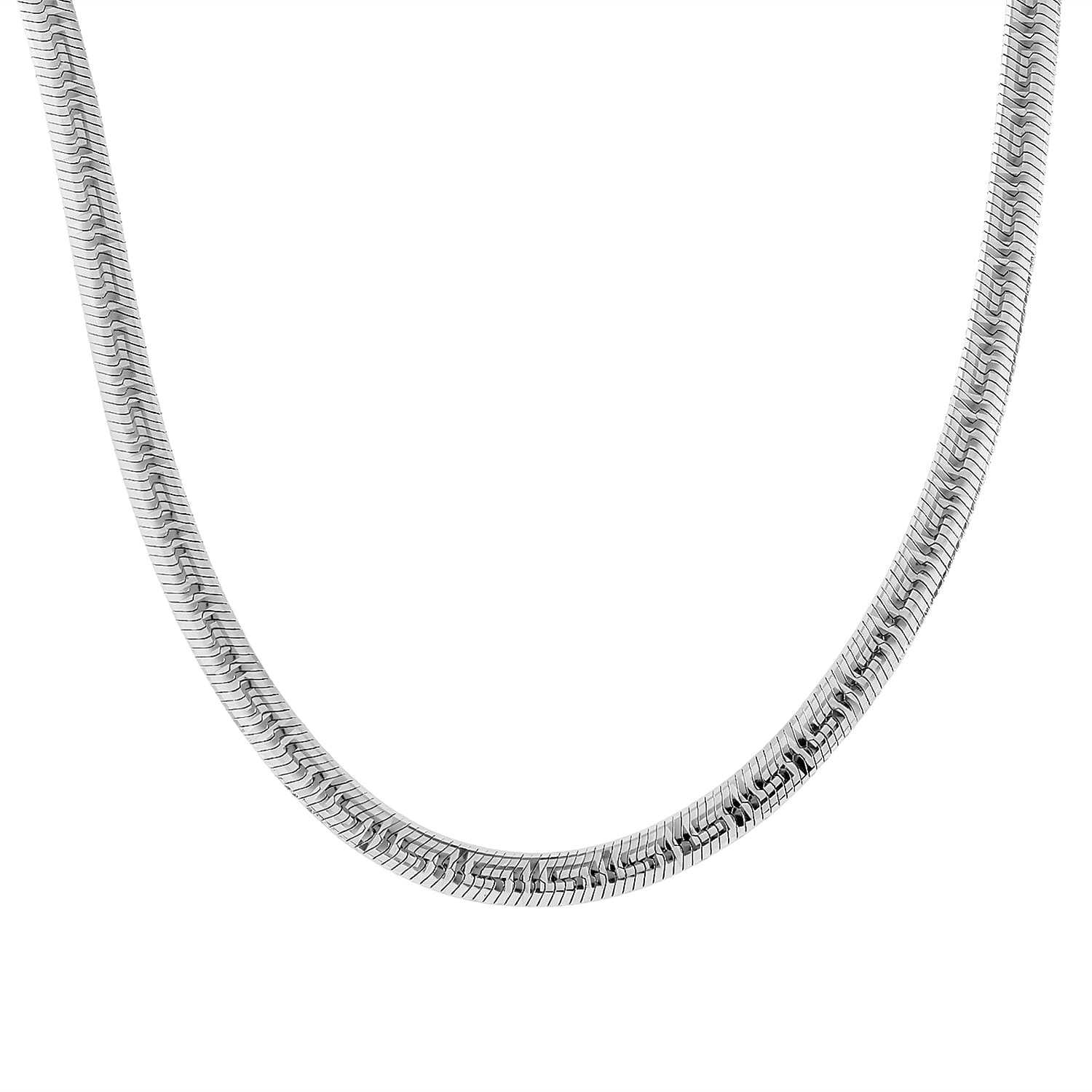 925 Sterling Silver Greek Key Chain with Rhodium Finish 7981577 1