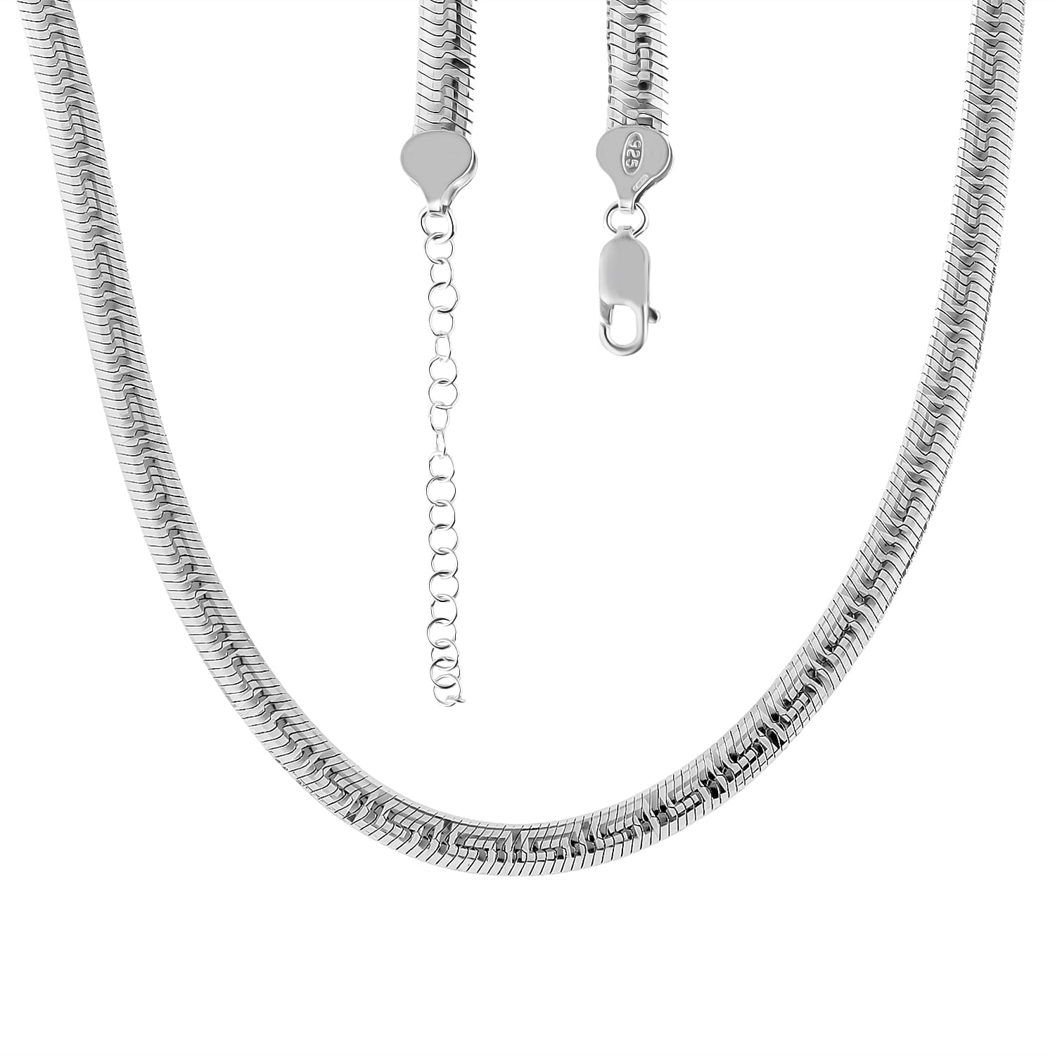 925 Sterling Silver Greek Key Chain with Rhodium Finish 7981577 2