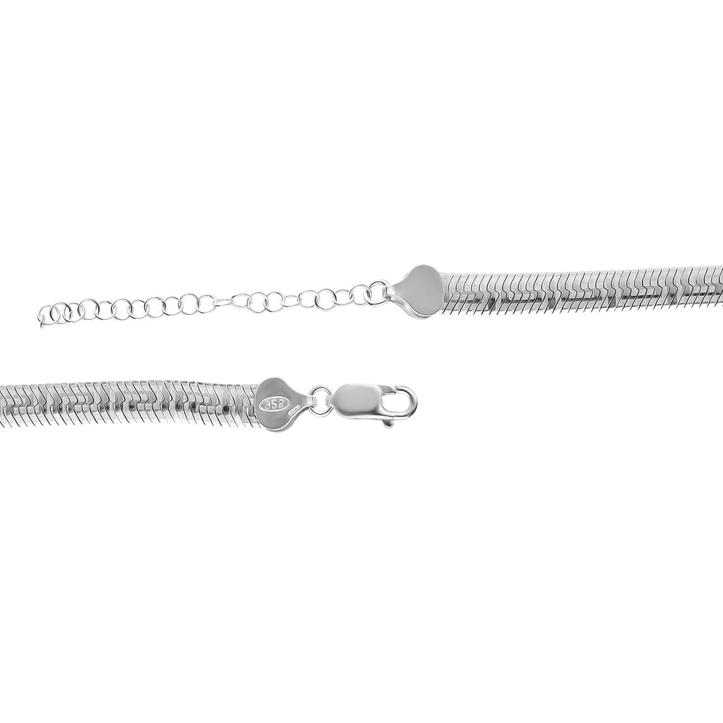 Italian Closeout Deal - Greek Key - Rhodium Overlay Sterling Silver Necklace (Size - 18-2 Ext) with Lobster Clasp Silver Wt. 21.06 Gms.