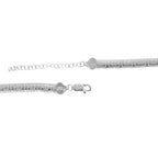 Italian Closeout Deal - Greek Key - Rhodium Overlay Sterling Silver Necklace (Size - 18-2 Ext) with Lobster Clasp Silver Wt. 21.06 Gms.