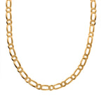 Italian Closeout Megabuy - Figaro Necklace (Size - 22) with Lobster Clasp in Yellow Gold Plated Sterling Silver, Silver Wt. 26.41 Gms.