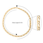 Italian Closeout Megabuy - Figaro Necklace (Size - 22) with Lobster Clasp in Yellow Gold Plated Sterling Silver, Silver Wt. 26.41 Gms.