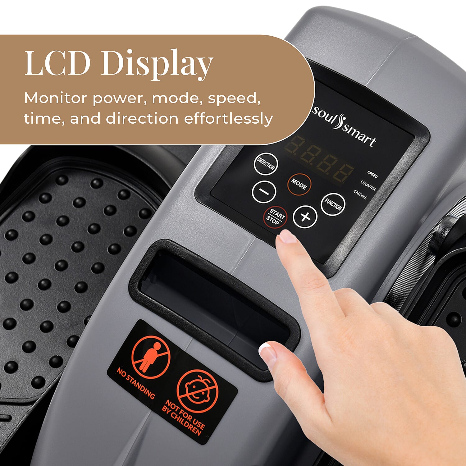 Soulsmart Electric Stepper with Remote &amp; LCD Display - Grey 7983599 3