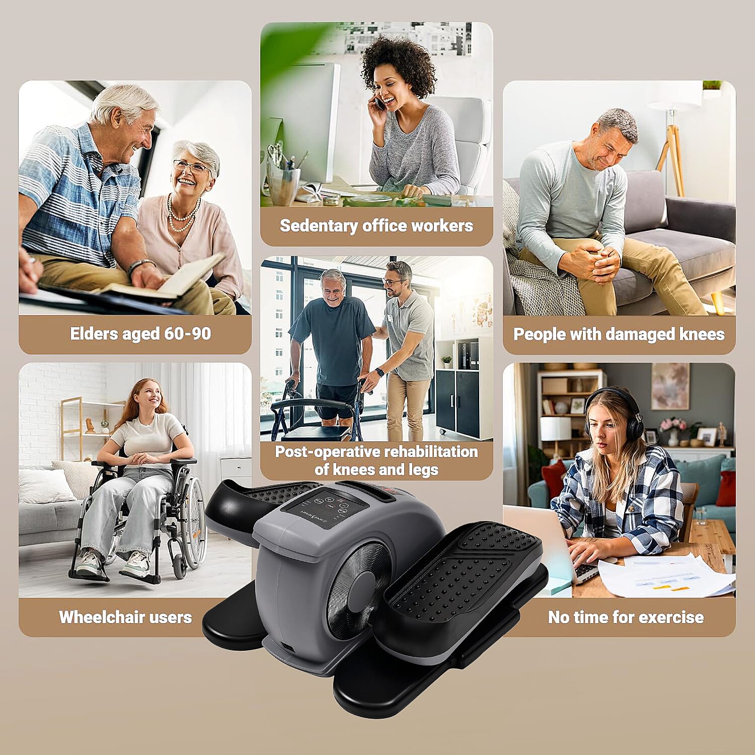 Soulsmart Electric Stepper with Remote &amp; LCD Display - Grey 7983599 6