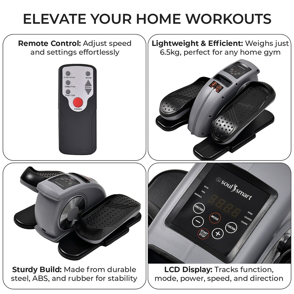 Soulsmart Electric Stepper with Remote & LCD Display - Grey